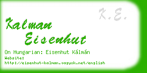kalman eisenhut business card